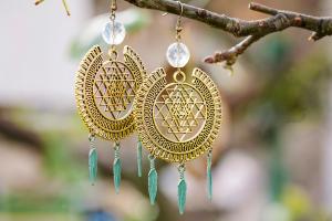 Tuscan Gold Handcrafted Ear Rings