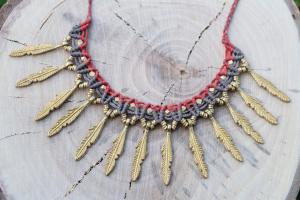 Earthy Feather Necklace 