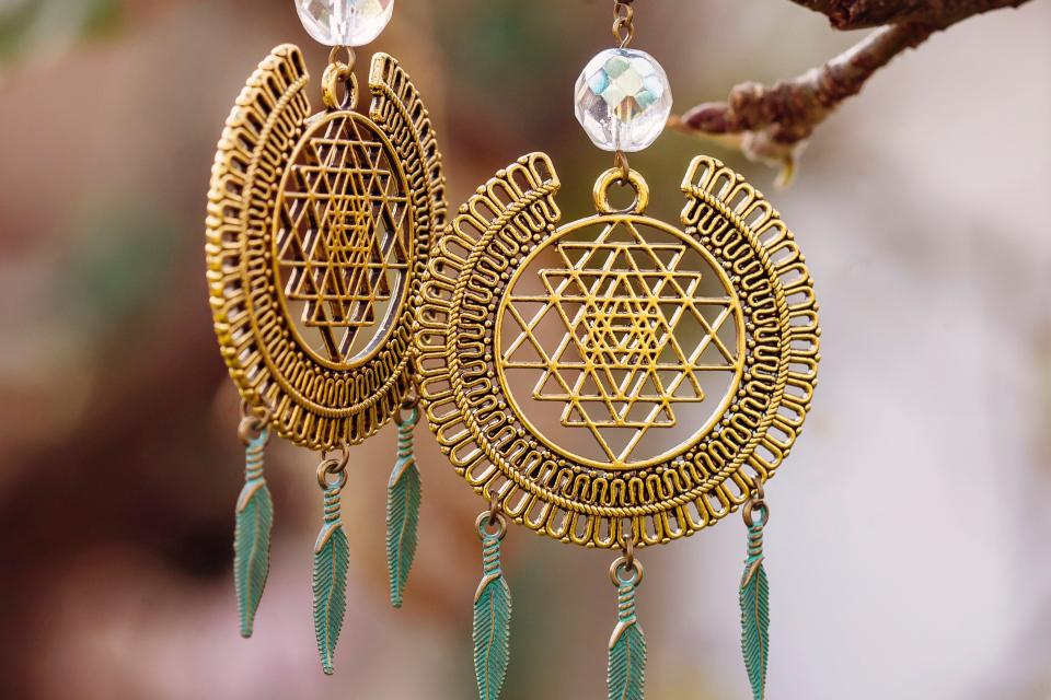 Tuscan Gold Handcrafted Ear Rings