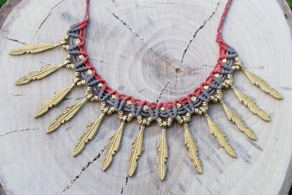 Earthy Feather Necklace