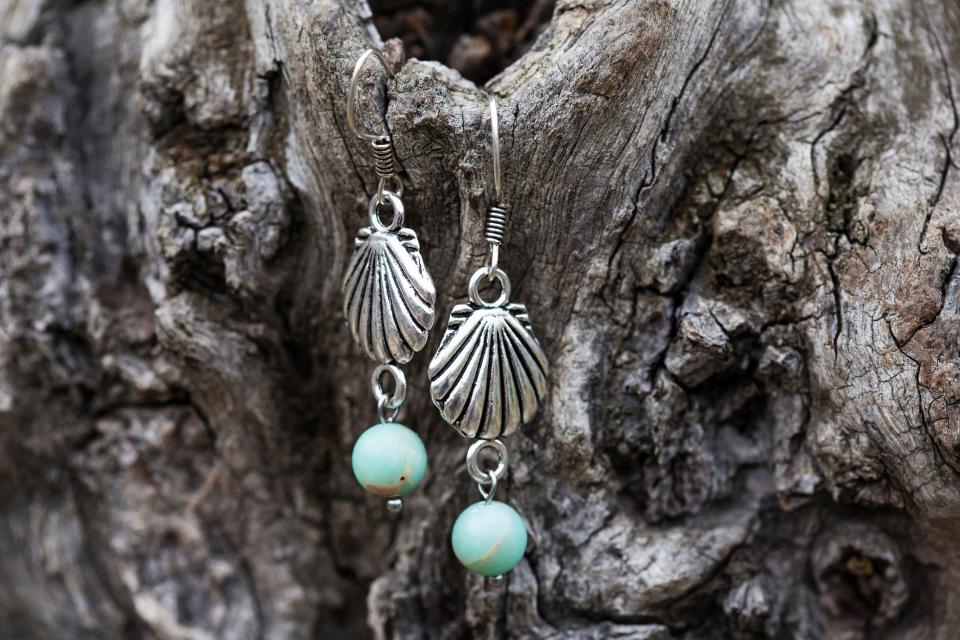 Emerald Elephant Handcrafted Ear Rings  
