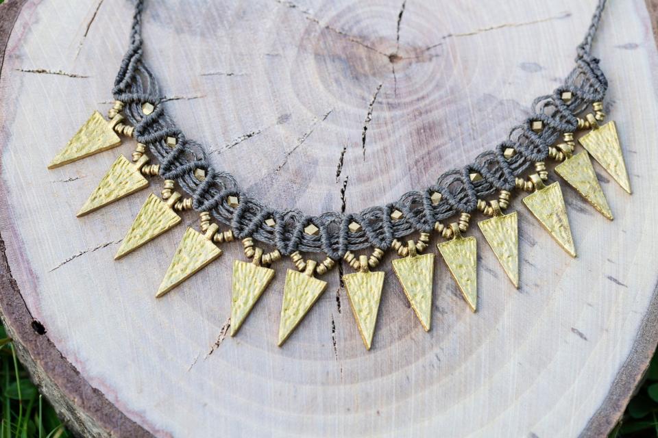 Earthy Feather Necklace 