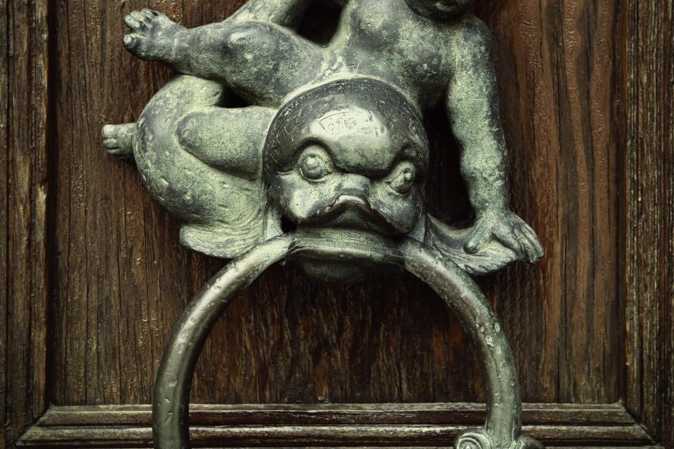 Gothic 15th Century Lion Door Knocker