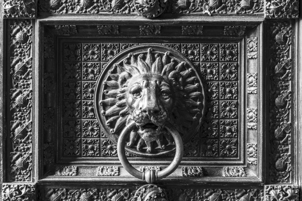 Aztec Brass Door Knocker