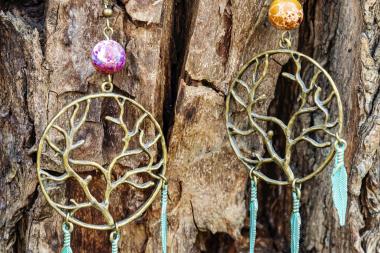 Golden Tree Branch Earrings 