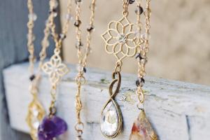 Midnight moon Stone Necklace 